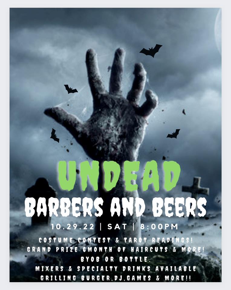 Barbers and Beers Halloween Party