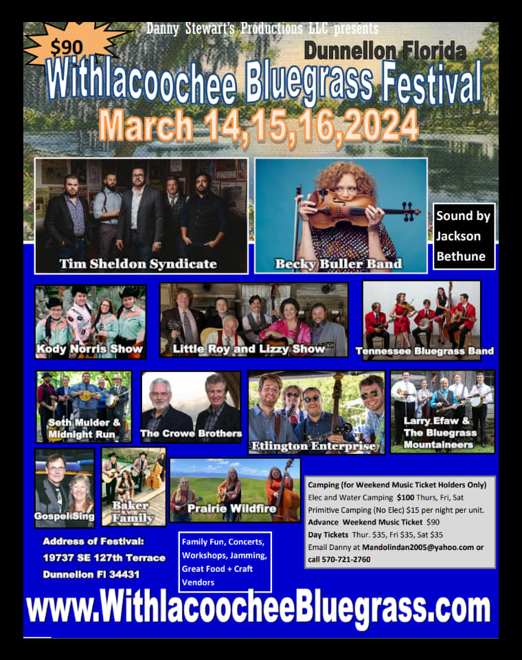 Withlacoochee Blue Grass Festival Spring 2024