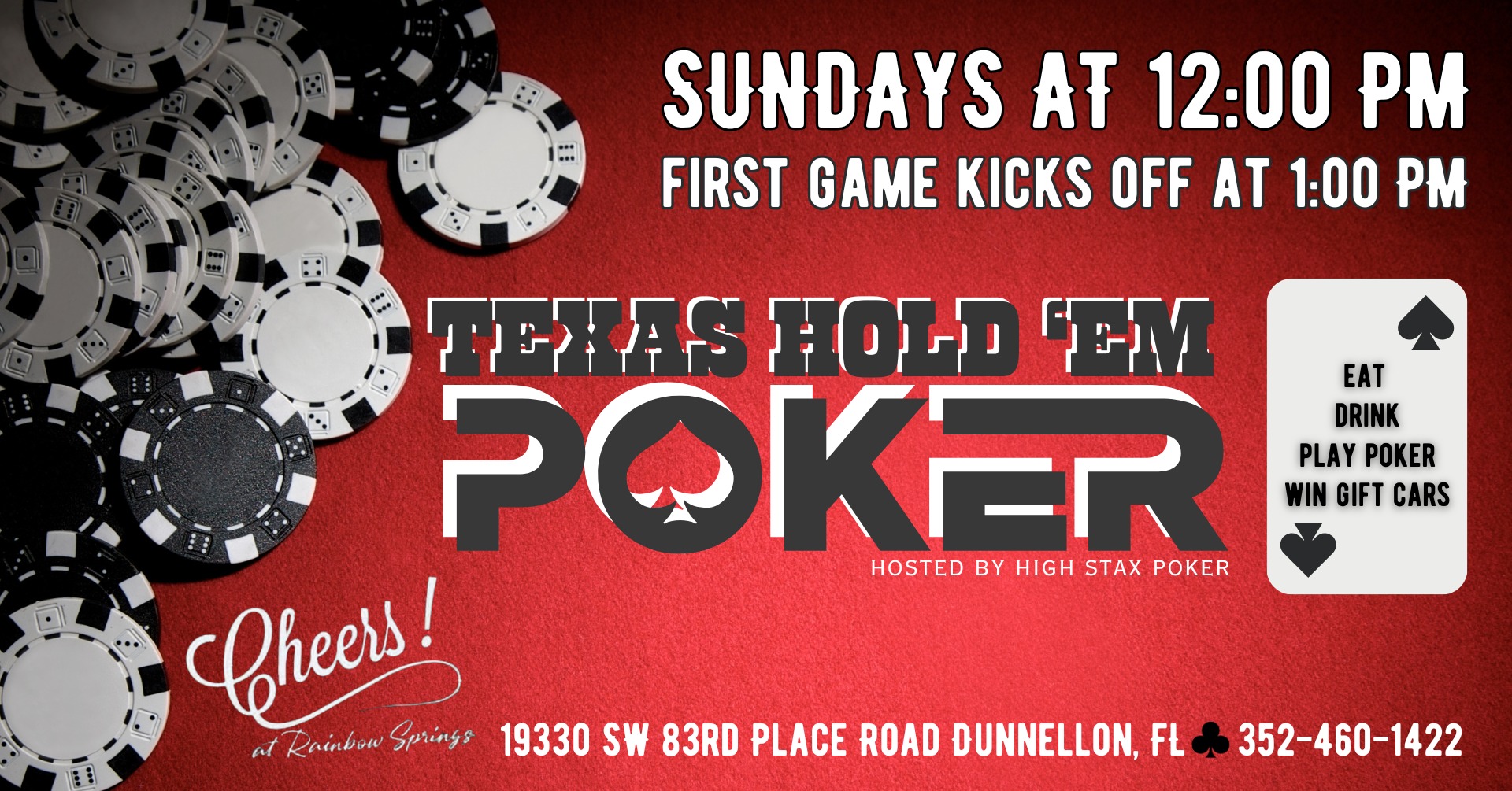 Poker Sundays at Cheers