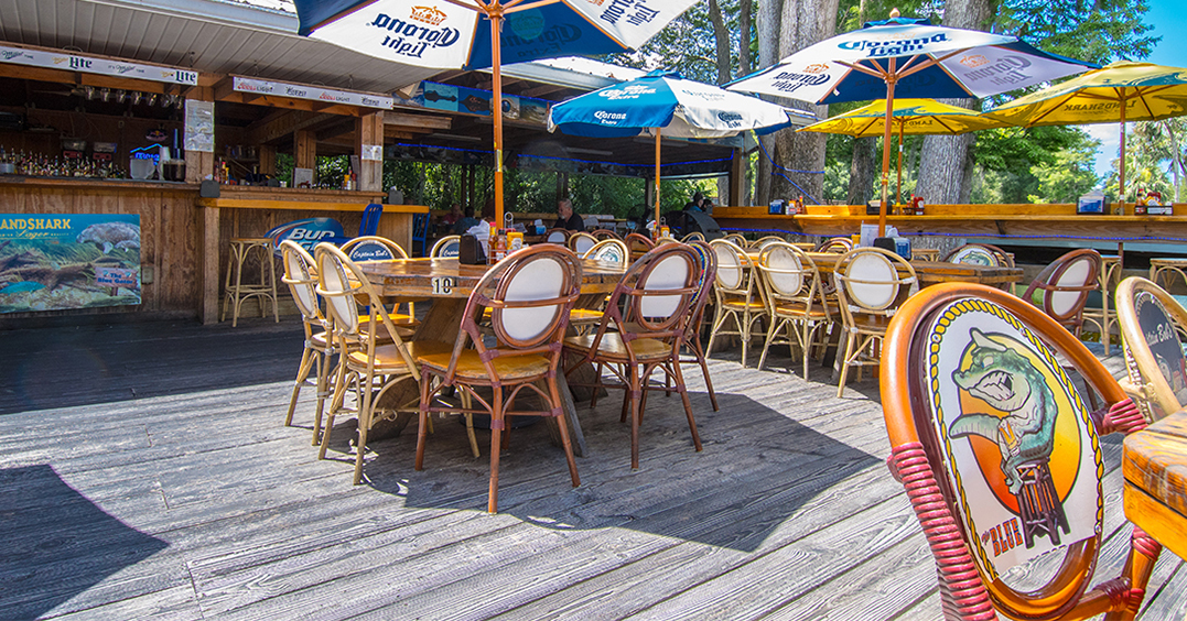 The blue gator seating