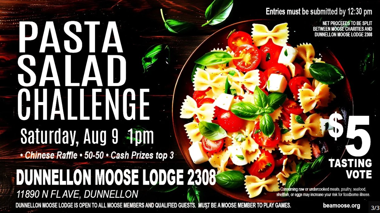 pasta salad challenge - Dunnellon Moose Lodge