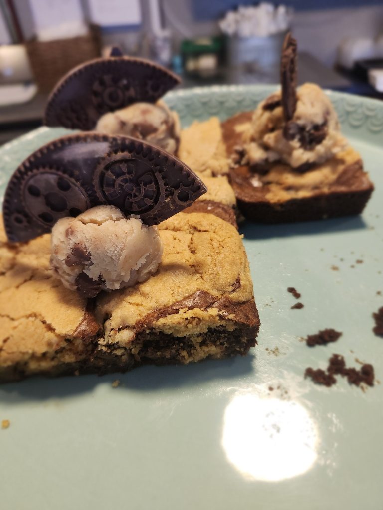 cookie with chocolate on top steam punk